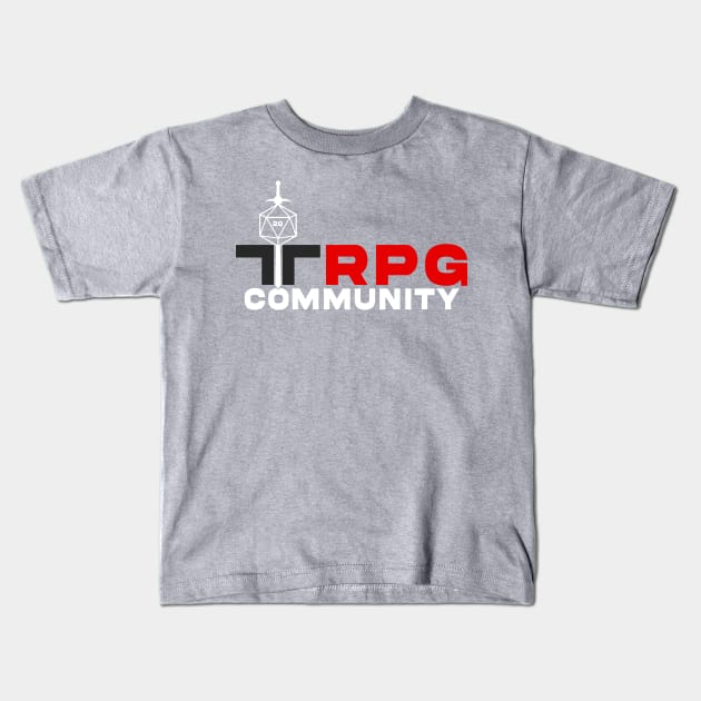 TTRPG Community Logo (Dark) Kids T-Shirt by TTRPG Community